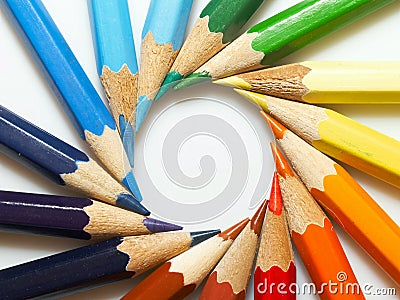 Colored pencils Stock Photo