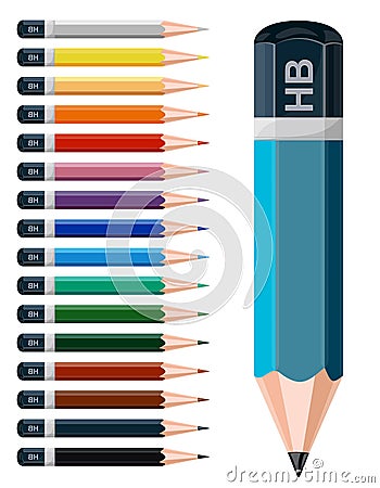 Colored pencils. Vector Illustration