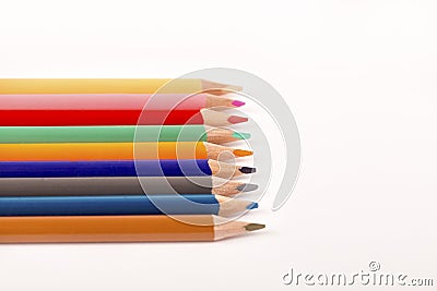 Colored Pencils Crayons Stock Photo