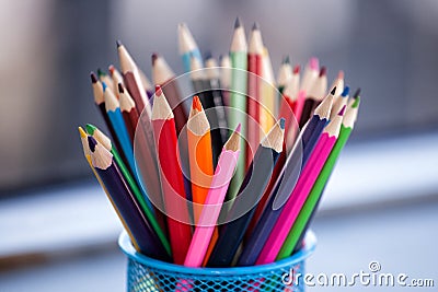 Colored pencils Stock Photo