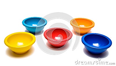 Colored Pinch Bowls Stock Photo