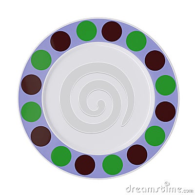 Colored plate Stock Photo