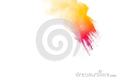 Colored powder explosion Stock Photo