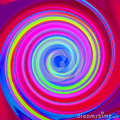 Colored psychedelic spiral Stock Photo