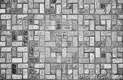 Colored rectangular stones making shapes and giving texture Stock Photo