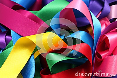 Colored ribbons Stock Photo