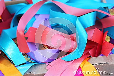 Colored ribbons Stock Photo