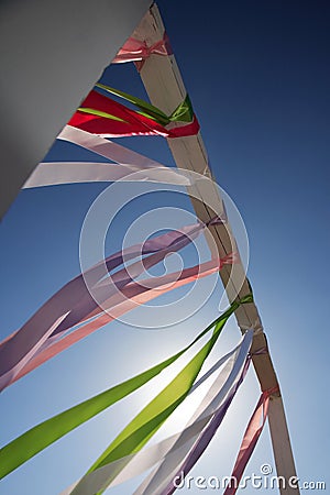 Colored ribbons Stock Photo