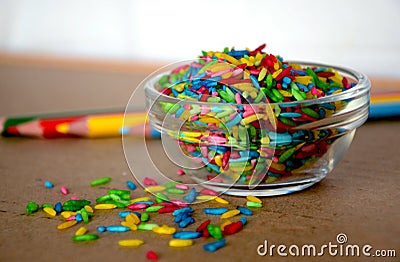 Colored rice Stock Photo