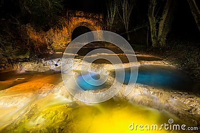 Colored River Stock Photo