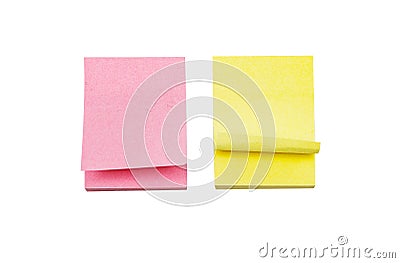 Colored sheets, stickers for recording Stock Photo