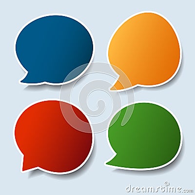 Colored speech bubble with space for text Stock Photo