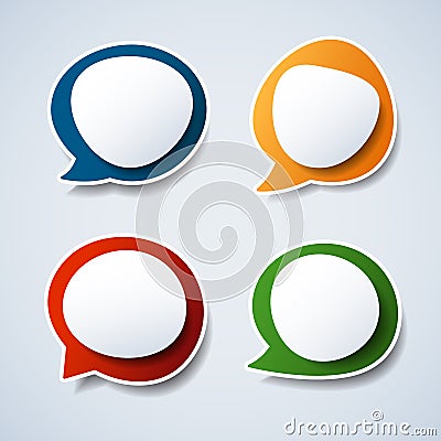 Colored speech bubble with space for text Stock Photo