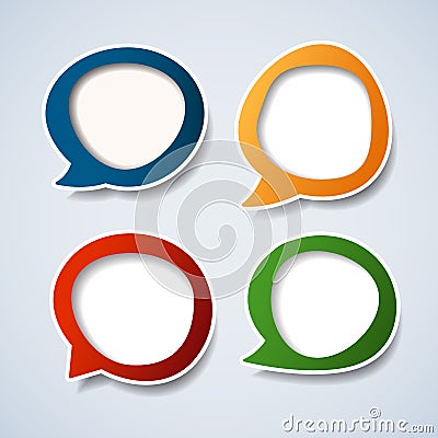 Colored speech bubble with space for text Vector Illustration