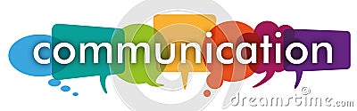 Colored Speech Bubbles Header Communication Vector Illustration