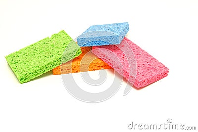 Colored Sponges Stock Photo