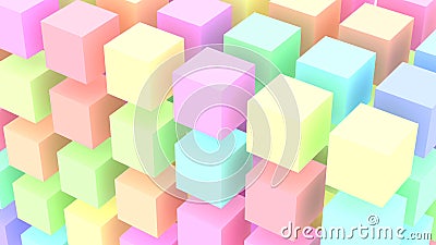 Colored stacked cubes Background Stock Photo