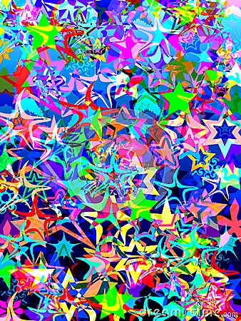Colored stars Stock Photo
