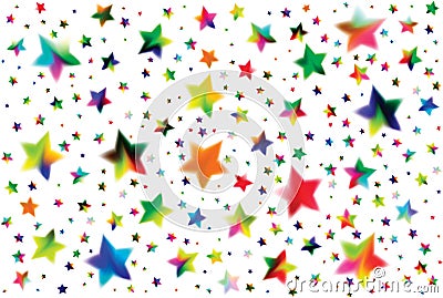 Colored stars Vector Illustration