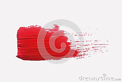 Colored strokes of acrylic paint. Stock Photo