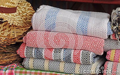 Colored textile Stock Photo