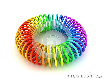 Colored torus spiral Stock Photo