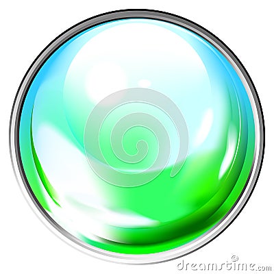 Colored transparent sphere Vector Illustration