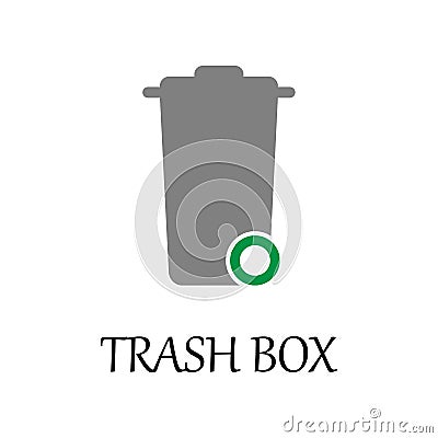 colored trash box icon. Element of web icon for mobile concept and web apps. Detailed colored trash box icon can be used for web Stock Photo