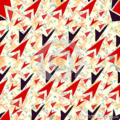 Colored triangles seamless geometric pattern vector wallpaper Vector Illustration