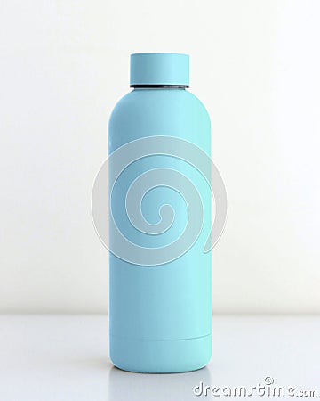 Colored tumbler bottle on white table with white background Stock Photo