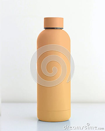 Colored tumbler bottle on white table with white background Stock Photo