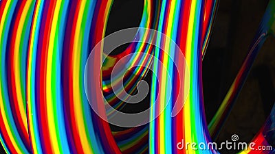 Colored twisted shape. Computer generated hypnotic background. 3D render swirling lines Stock Photo