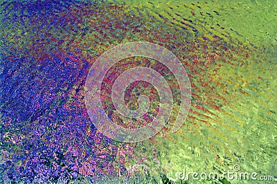 Colored water reflections Stock Photo