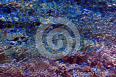 Colored water reflections Stock Photo