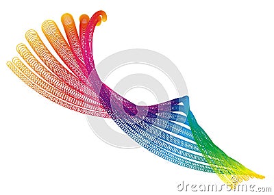 Colored waves Cartoon Illustration