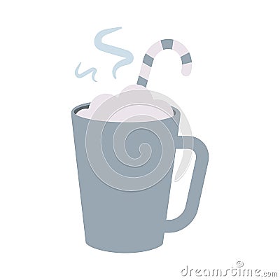 Colored winter chocolate drink icon Vector Vector Illustration