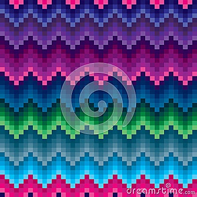 Colored zigzag seamless pattern Stock Photo