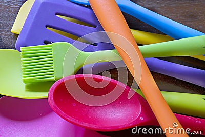 Coloreds utensil kitchen Stock Photo