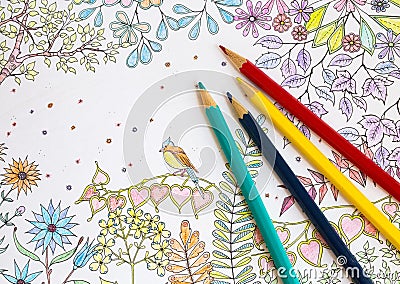 Colorer book - antistress Stock Photo