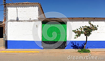 Casa de labranza en San Carlos del Valle, provincia de Ciudad Real, espaÃ±a Stock Photo