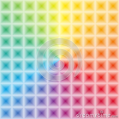 Colorfoul rainbow gradient with 3d illusion effect square light Vector Illustration