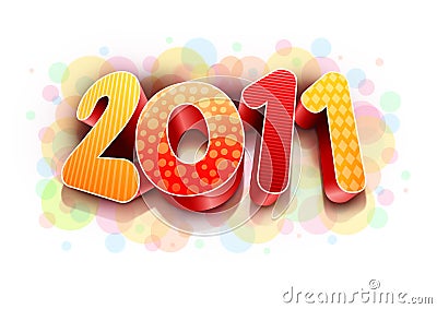 Colorful 2011 Stock Photo
