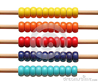 Colorful abacus detail Stock Photo