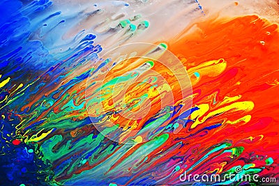 Colorful abstract acrylic painting Stock Photo