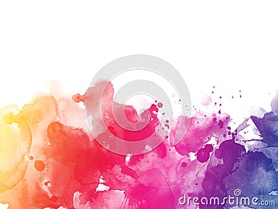 Colorful Abstract artistic watercolor splash background Stock Photo