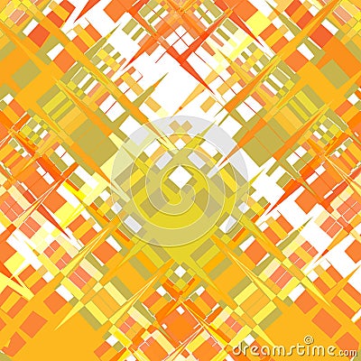 Colorful abstract background from curly fragments with sharp corners. Warm yellow-orange with the addition of a white gamut of Stock Photo