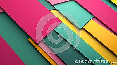 Colorful abstract background design featuring overlapping rectangular shapes, creating a dynamic and visually appealing Stock Photo