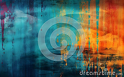 Colorful Abstract Background with Distressed Texture, Generative AI Stock Photo