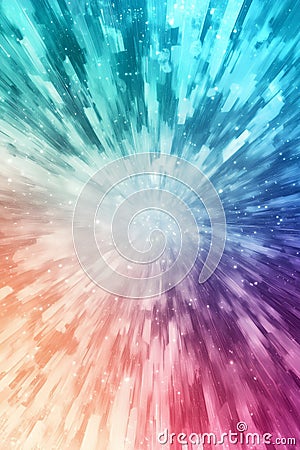 Colorful abstract background exploding from the center with sparkles Stock Photo