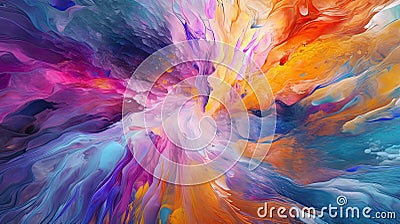 Colorful abstract background with light and color effects, dreamlike composition, colorful explosions, high-speed synchronization Stock Photo